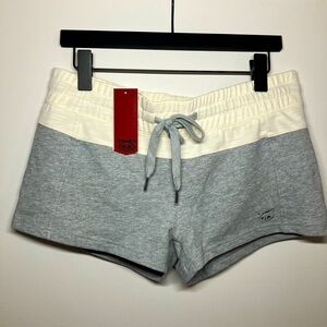NASTY PIG [NWT] Men’s Gym DUAL TRUNK SHORT in HEATHER GREY & CREAM SIZE LARGE